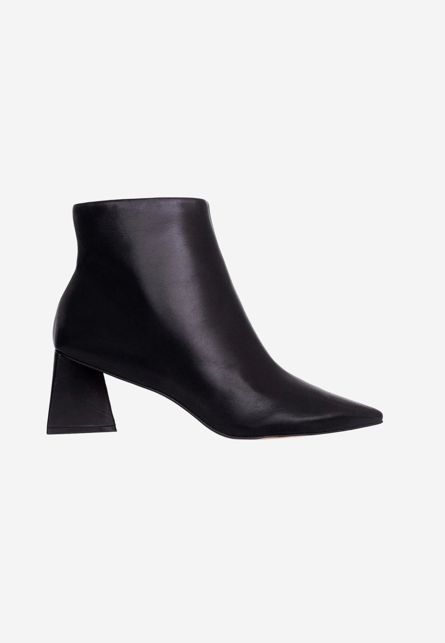 Black Sheepskin Leather Ankle Boots Mabea