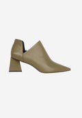 Mangara Green Sheepskin Leather Ankle Boots Maranta