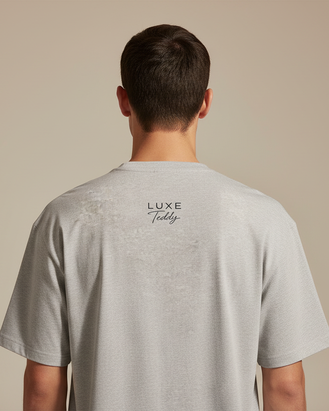Luxe Teddy Oversized Vintage Green 'LUXE' Boxy Tee | 1021