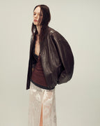 Fireladyfur Women's Top-Grain Sheepskin Leather/Suede Jacket