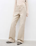 ‘Flare Mark’ Retro All-Season Slim Fit Versatile Washed Flared Jeans