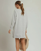 Umgee Side Crochet Zipper Detailed Dress