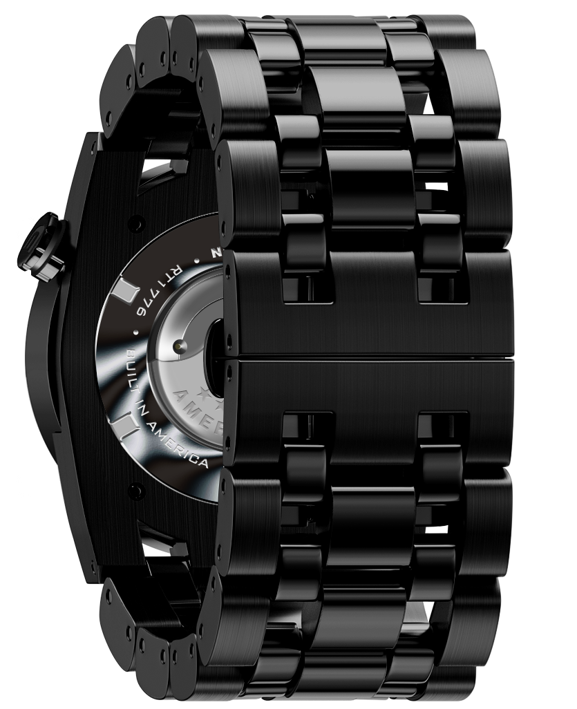 Rockwell 50mm Automatic Watch Lincoln Edition | Black/Silver