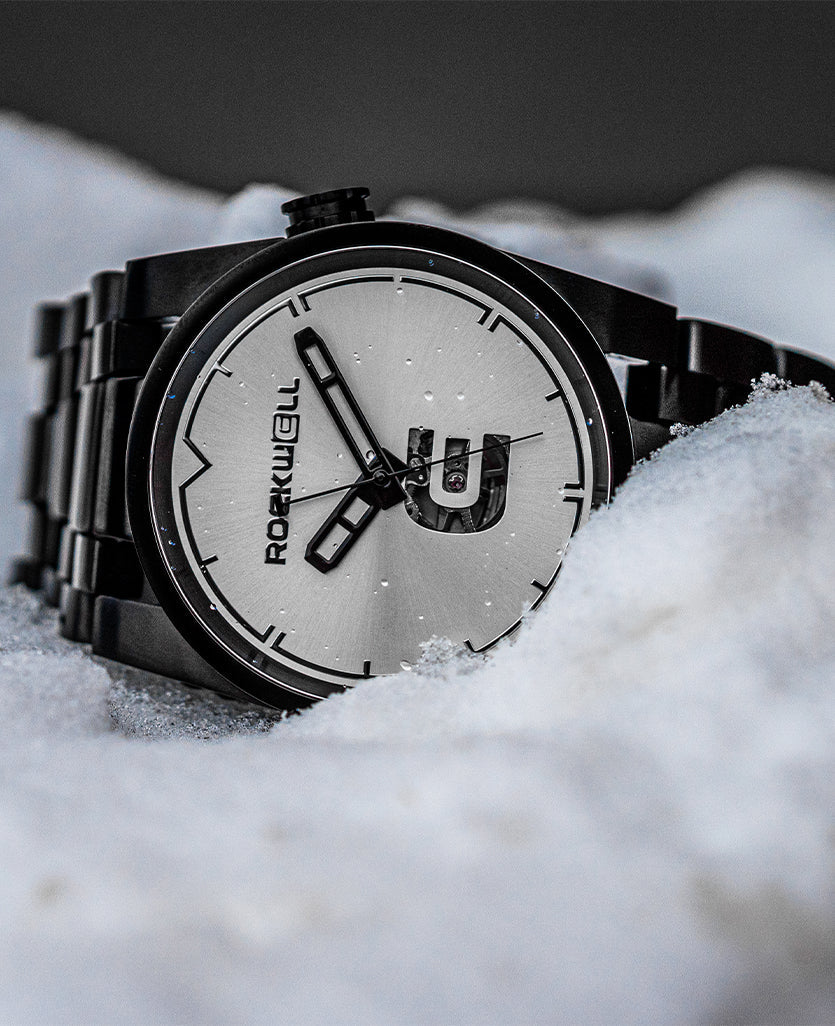 Rockwell 50mm Automatic Watch Lincoln Edition | Black/Silver