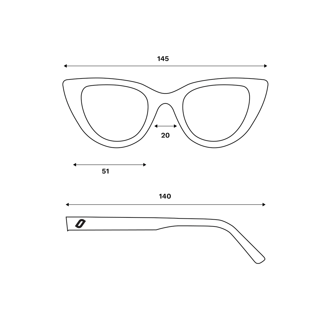 Evora Womens Bio Acetate Sunglasses