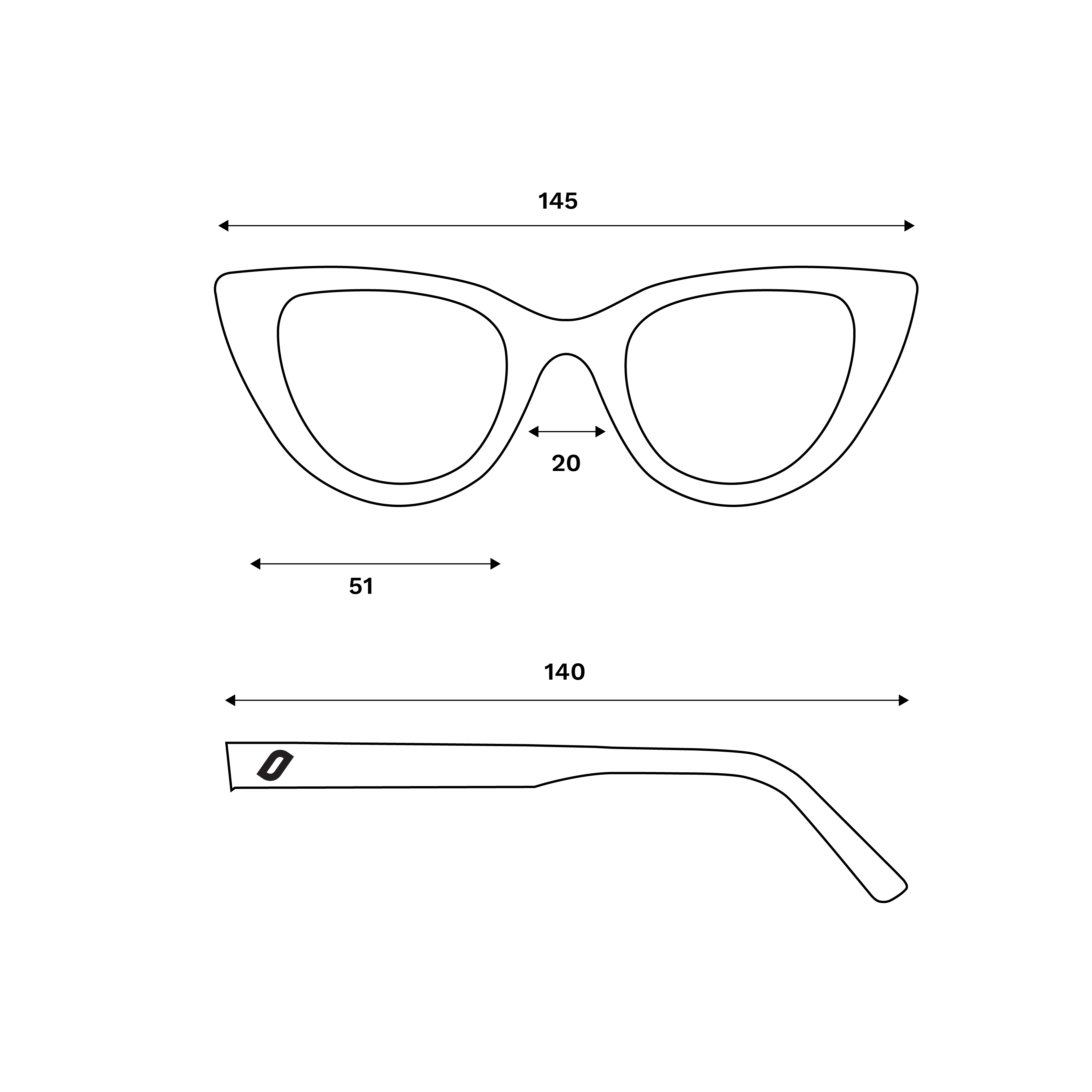 Evora Womens Bio Acetate Sunglasses