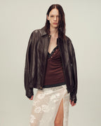 Fireladyfur Women's Top-Grain Sheepskin Leather/Suede Jacket