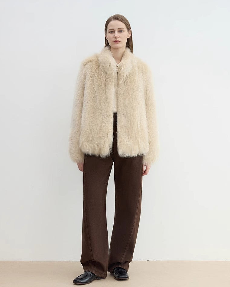 'Long Nocturne' Fox Fur Retro Short Coat