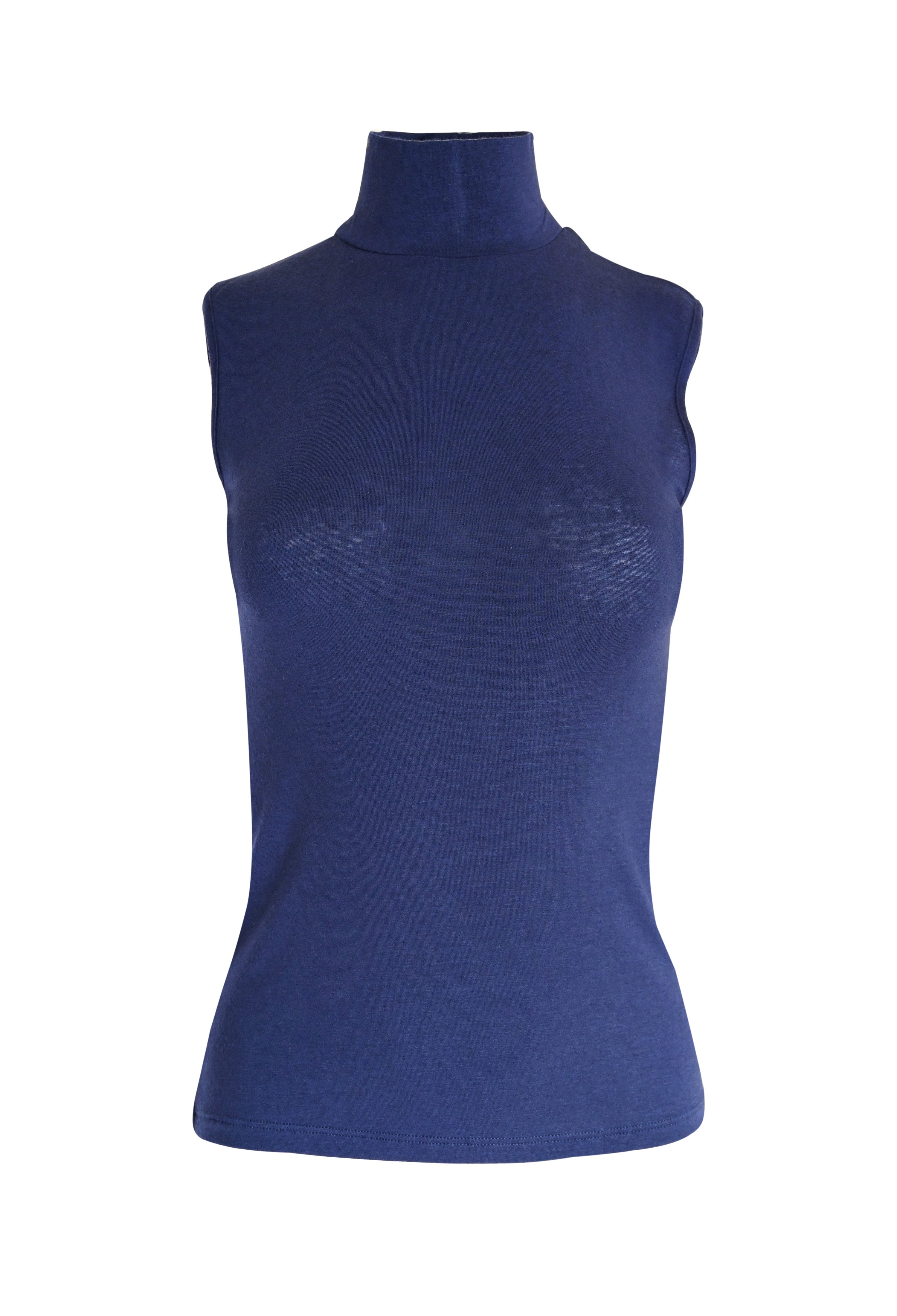 EGI Exclusive Collections Women's Modal Cashmere Blend Mock Neck Sleeveless Top