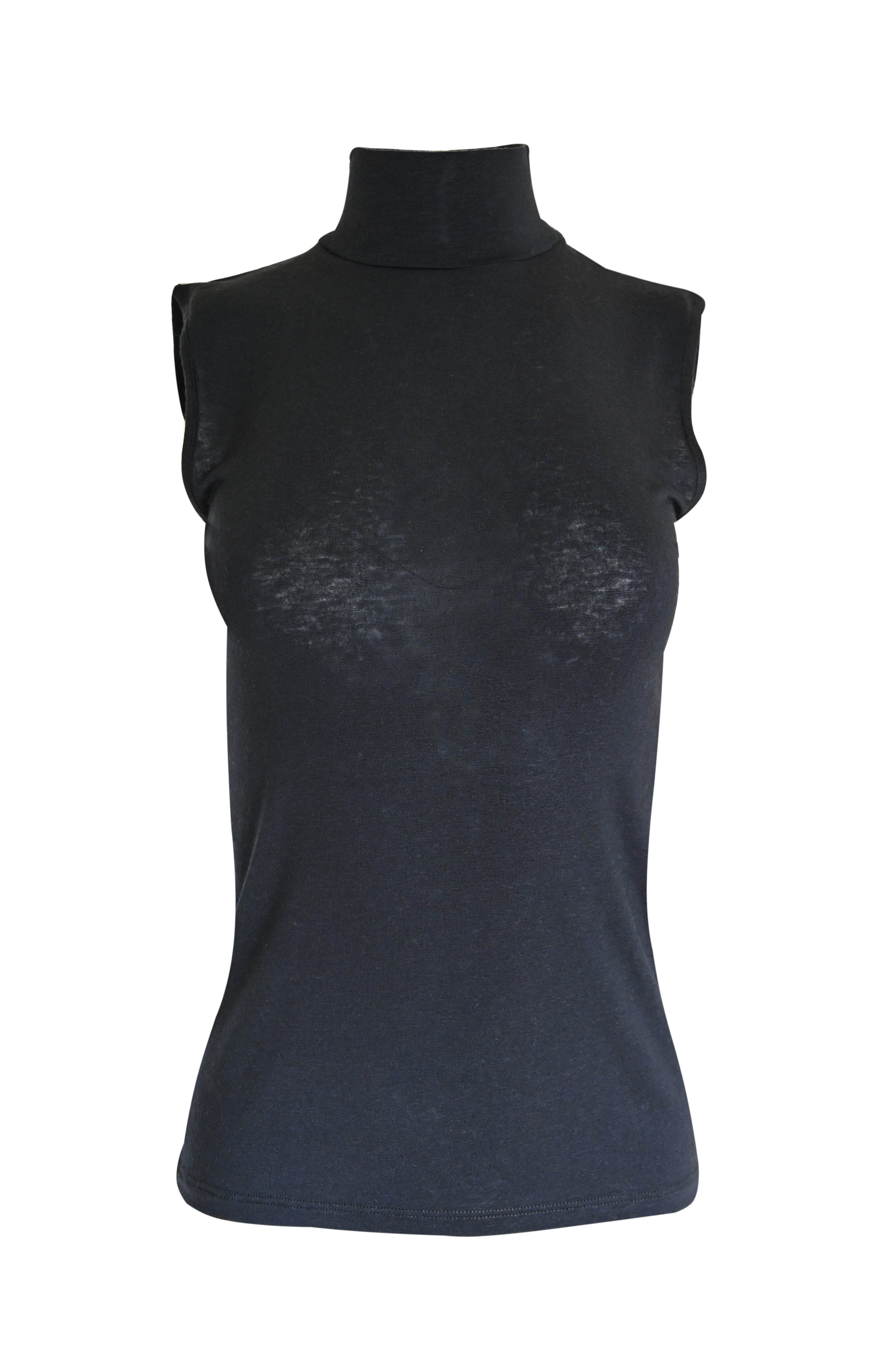EGI Exclusive Collections Women's Modal Cashmere Blend Mock Neck Sleeveless Top