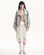 ‘Summer Dream’ Acetate Sequin Embroidered Straight Skirt