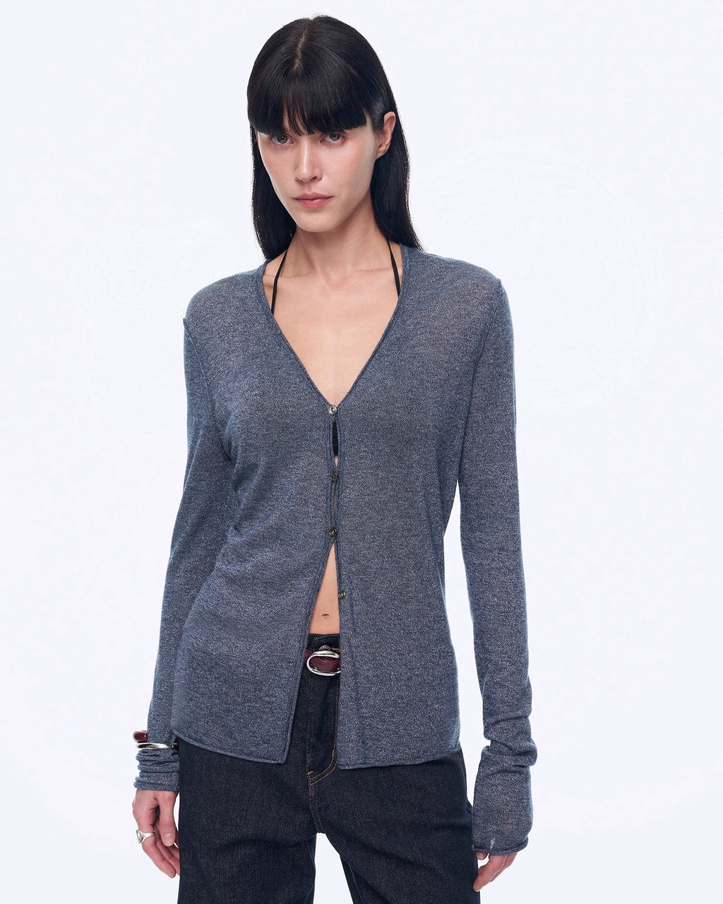 ‘Long Island Vacation’ Wool Blend Knitted Cardigan