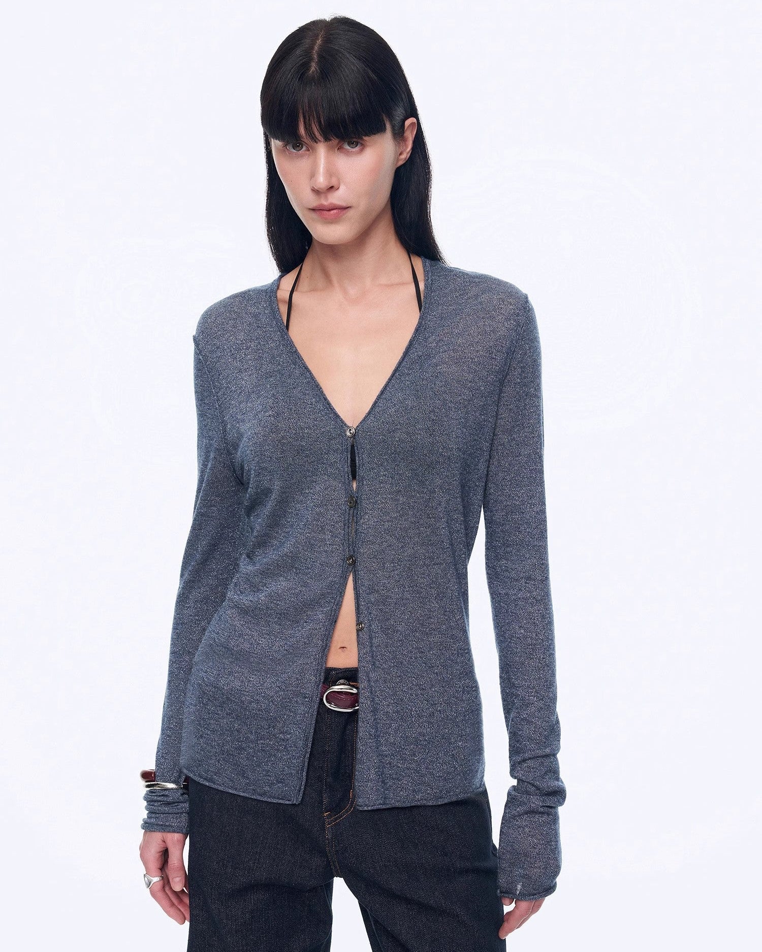 ‘Long Island Vacation’ Wool Blend Knitted Cardigan