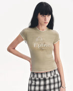 Tencel Acetate Slim Fit T-Shirt "Memory Navigation"