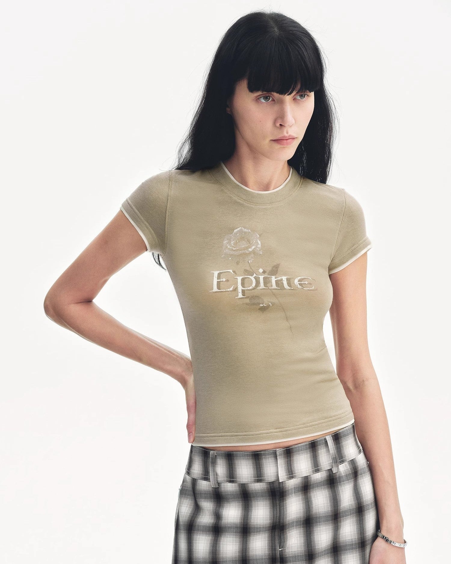 Tencel Acetate Slim Fit T-Shirt "Memory Navigation"