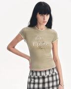 Tencel Acetate Slim Fit T-Shirt "Memory Navigation"
