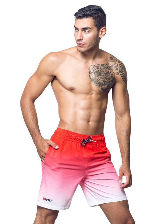 Eco-Friendly Sunrise Beach Shorts Red