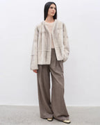 ‘City Stroll’ Relaxed Wool-Blend Double-Pleated Wide-Leg Trousers