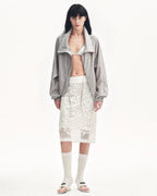 ‘Summer Dream’ Acetate Sequin Embroidered Straight Skirt