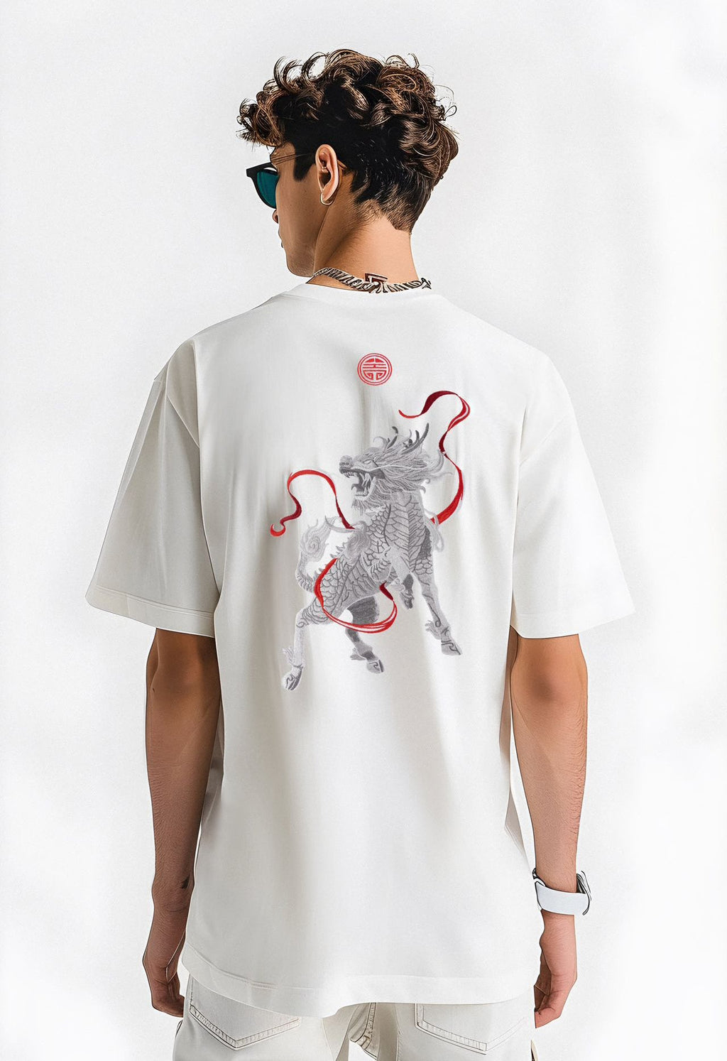 KH755 Raging Kirin Embroidery Tee