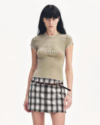 Tencel Acetate Slim Fit T-Shirt "Memory Navigation"