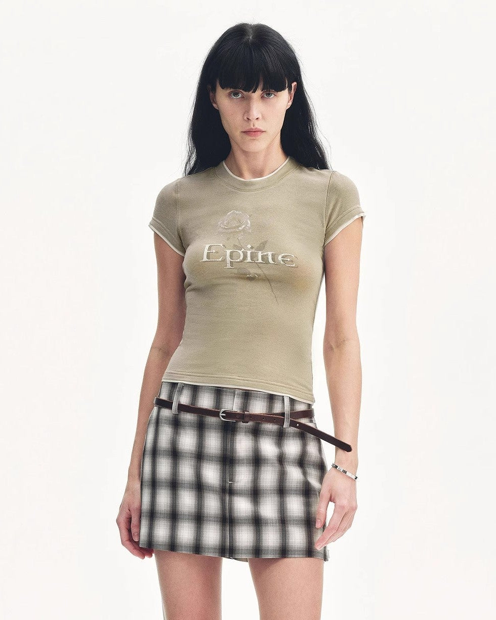 Tencel Acetate Slim Fit T-Shirt "Memory Navigation"