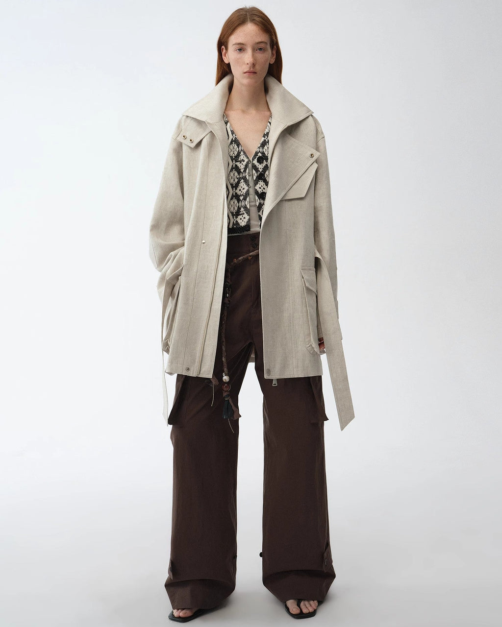 ‘Venice’ Classic Simple Silhouette Jacquard Ethnic Style V-Neck Vest
