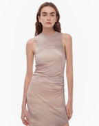 'Half Summer Ball' Fine Wool Blend Sleeveless Slit Long Knit Dress