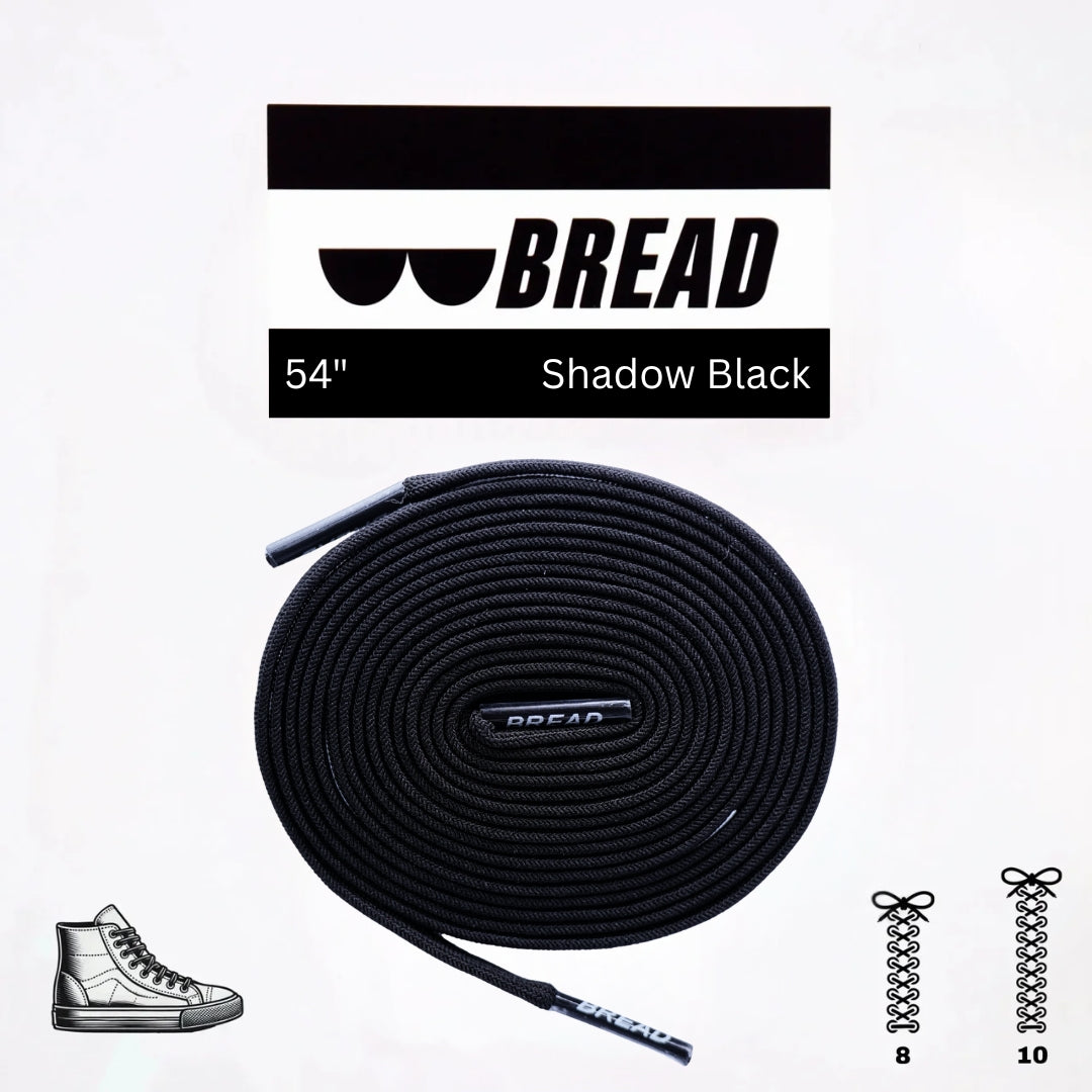 Shadow Black Shoelaces