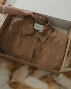 Fireladyfur Women's Top-Grain Sheepskin Leather/Suede Jacket