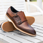 LEGERRA Hand Burnished Italian Calfskin Monkstrap | Brown