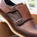 LEGERRA Hand Burnished Italian Calfskin Monkstrap | Brown