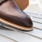 LEGERRA Hand Burnished Italian Calfskin Monkstrap | Brown