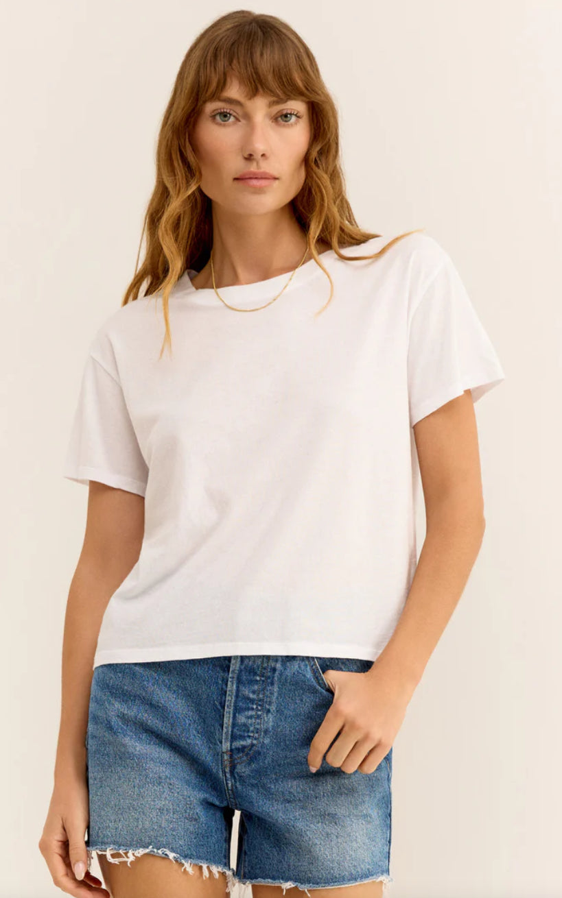 Modern Slub White Tee