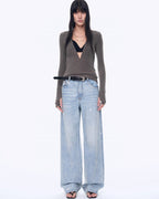 Distressed Dirty Dyed Tencel Cotton Jeans ‘Art Journey’