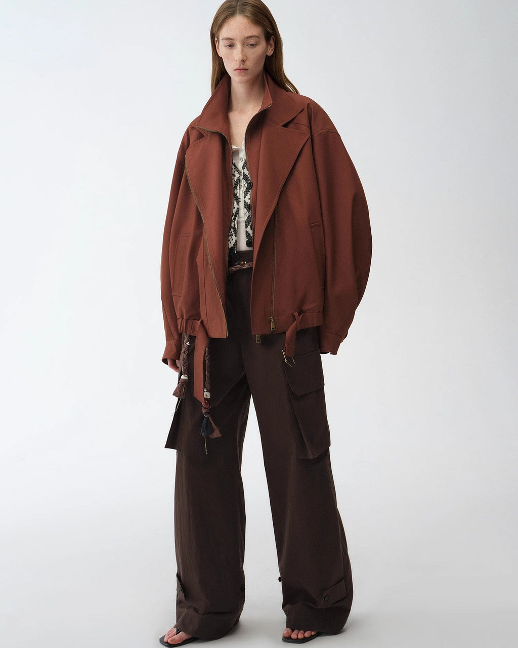 ‘Venice’ Classic Simple Silhouette Jacquard Ethnic Style V-Neck Vest