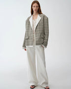 ‘London Diary’ Old Money Style Contrasting Lapel Wool Blazer