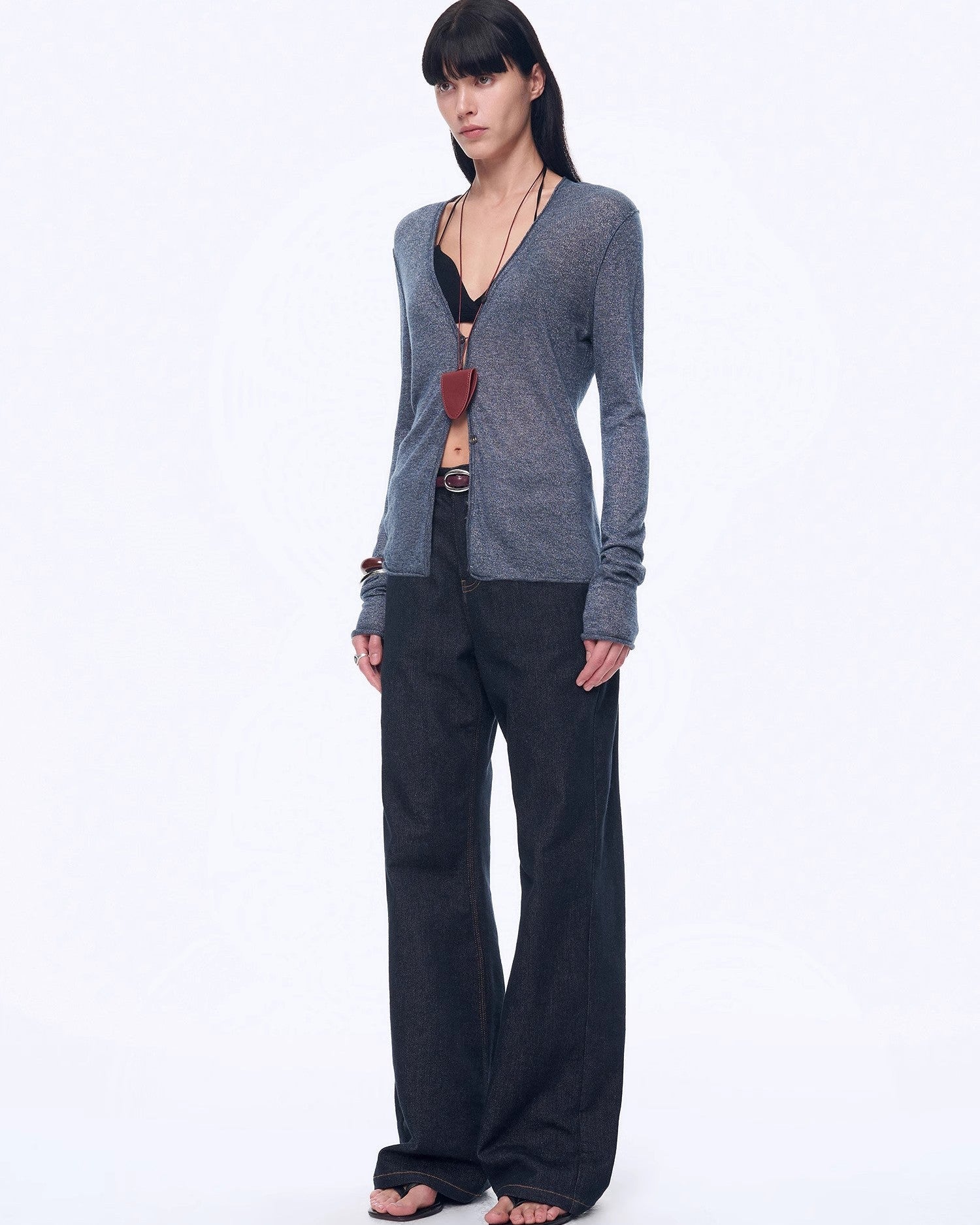 ‘Long Island Vacation’ Wool Blend Knitted Cardigan