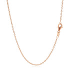 18K Rose Gold Round Oval Link Chain | 1.5mm