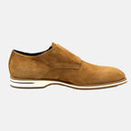 LEGERRA Sueded Goatskin Monkstrap | Cognac