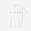Luxe Teddy Oversized 'KEEP MOVING' Boxy Tee | 1023
