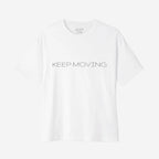 Luxe Teddy Oversized 'KEEP MOVING' Boxy Tee | 1023