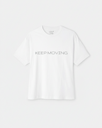 Luxe Teddy Oversized 'KEEP MOVING' Boxy Tee | 1023