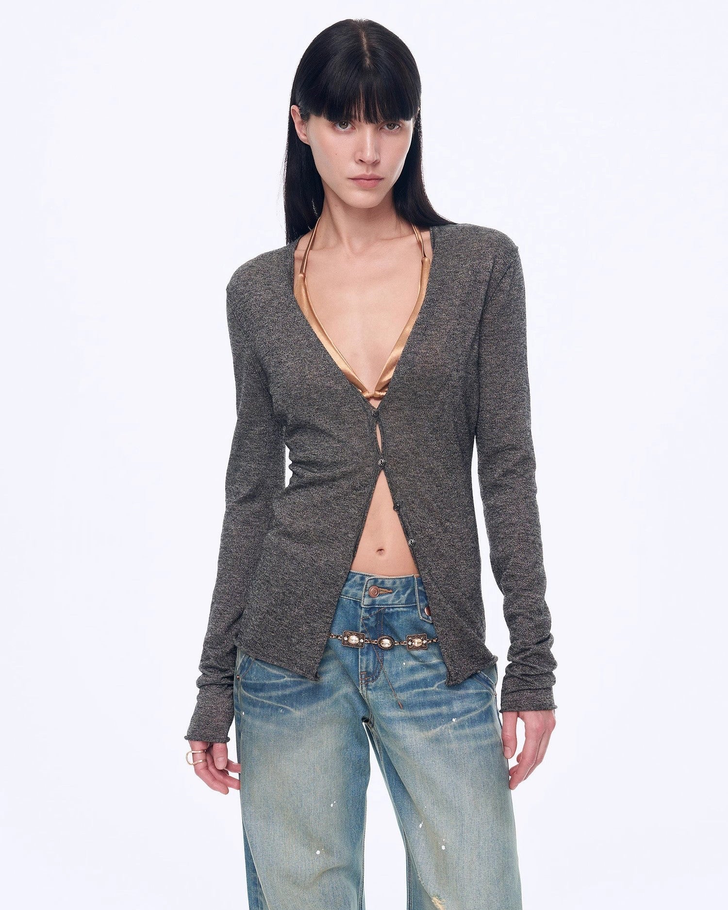 ‘Long Island Vacation’ Wool Blend Knitted Cardigan