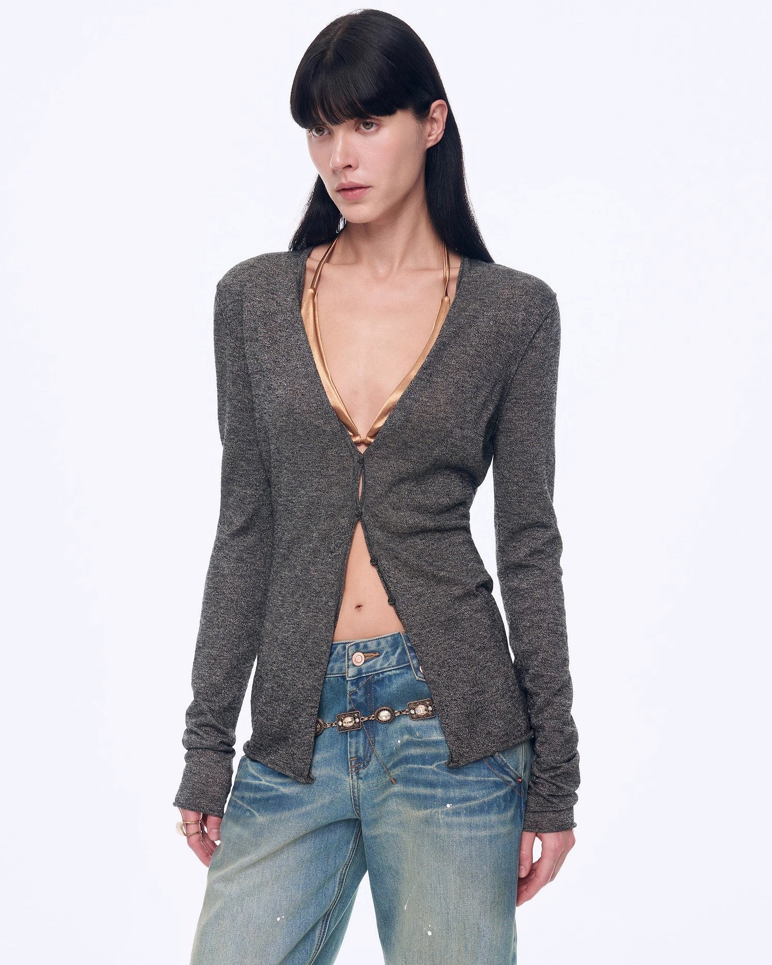 ‘Long Island Vacation’ Wool Blend Knitted Cardigan