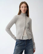 'Senna Melody' Zipper Knitted Cardigan