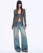 ‘Long Island Vacation’ Wool Blend Knitted Cardigan