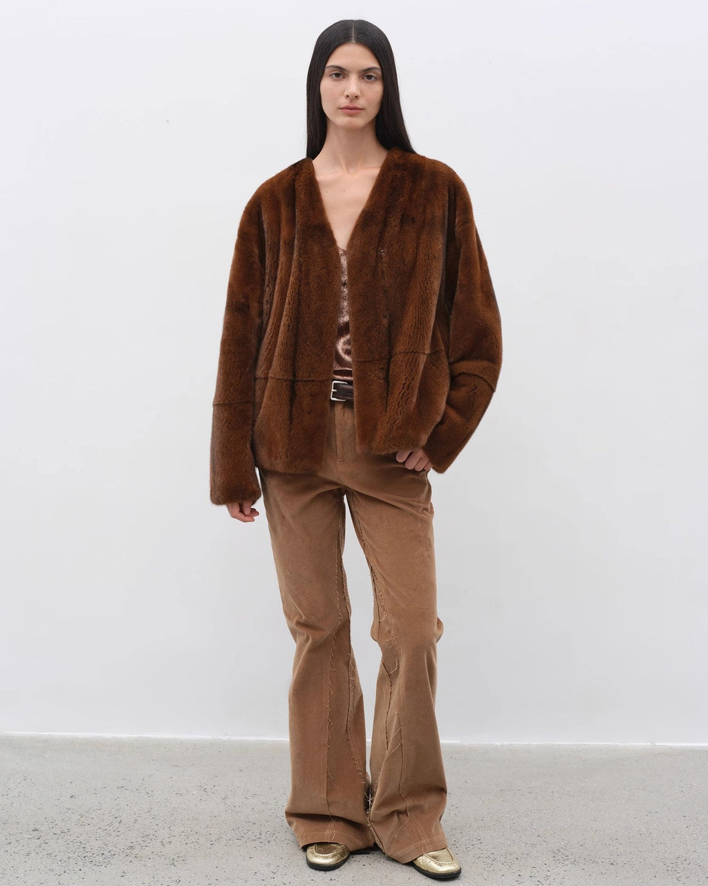 'Road to Extraordinary' Versatile Slim Corduroy Flared Trousers