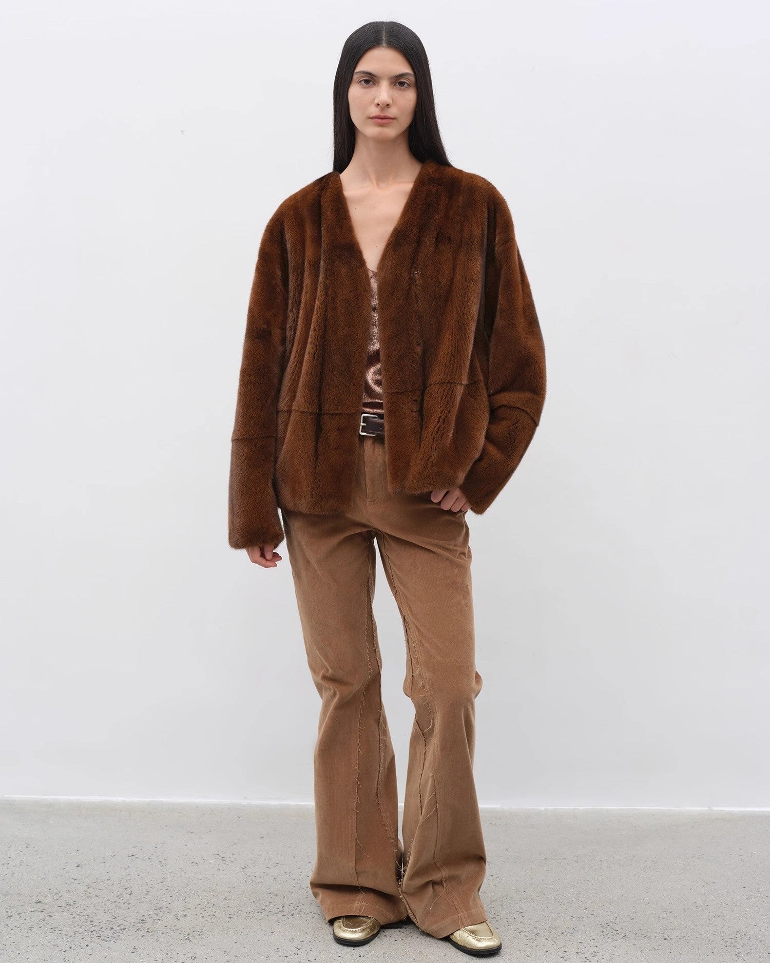 'Road to Extraordinary' Versatile Slim Corduroy Flared Trousers