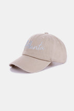 Atlanta Embroidered Washed Baseball Cap